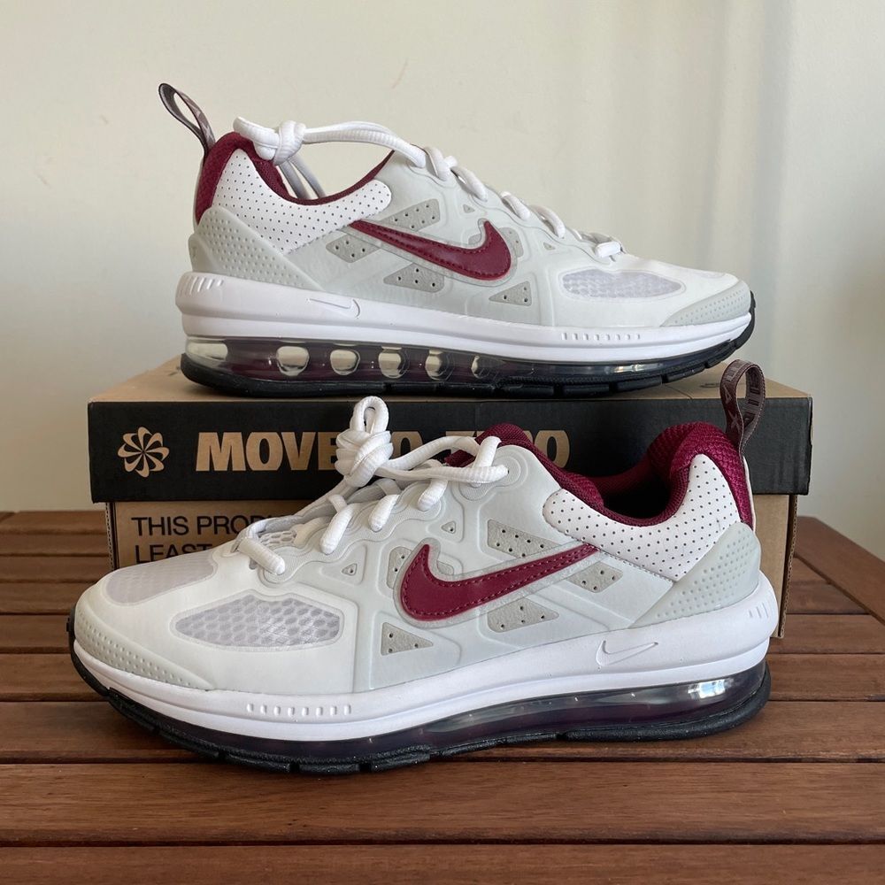 Nike Air Max Genome(GS) White Dark Beetroot Women 6.5/Big Kid 5Y(CZ4652-105)
